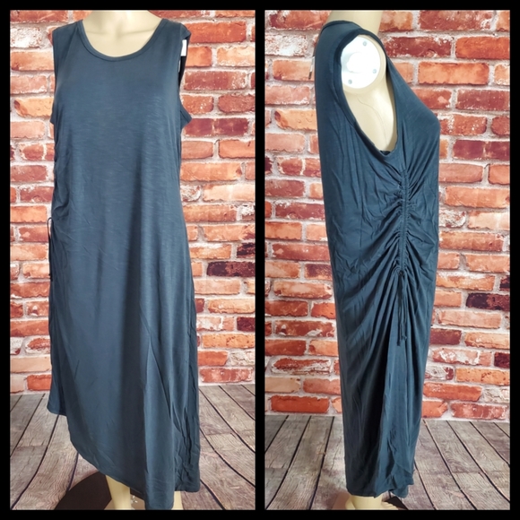 NIC+ZOE Dresses & Skirts - Nic+Zoe Blue Asymmetric Midi Dress Size Medium